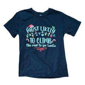 Most Likely To' Funny Christmas T-shirt-Black-AS-GUC